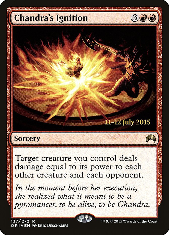 Chandra's Ignition [Magic Origins Prerelease Promos] | Clutch Gaming