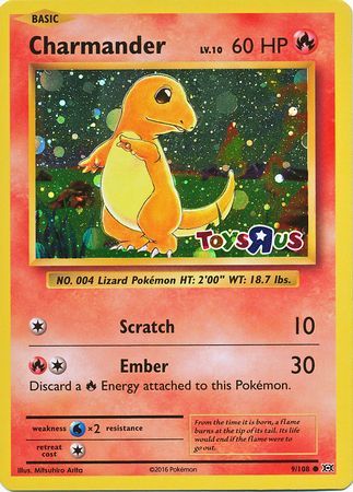 Charmander (9/108) (Toys R Us Promo) [XY: Evolutions] | Clutch Gaming