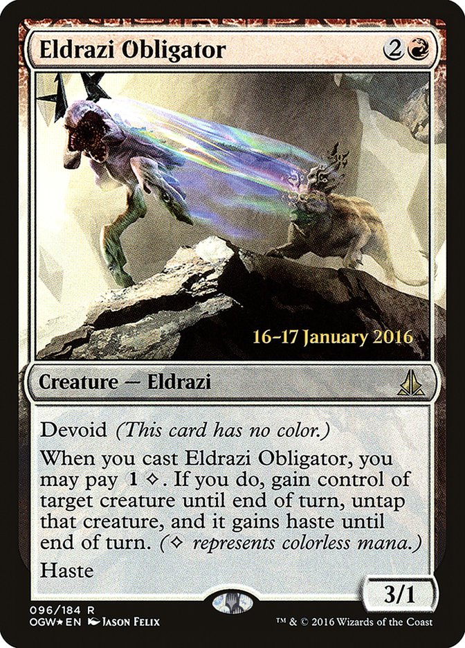 Eldrazi Obligator [Oath of the Gatewatch Prerelease Promos] | Clutch Gaming