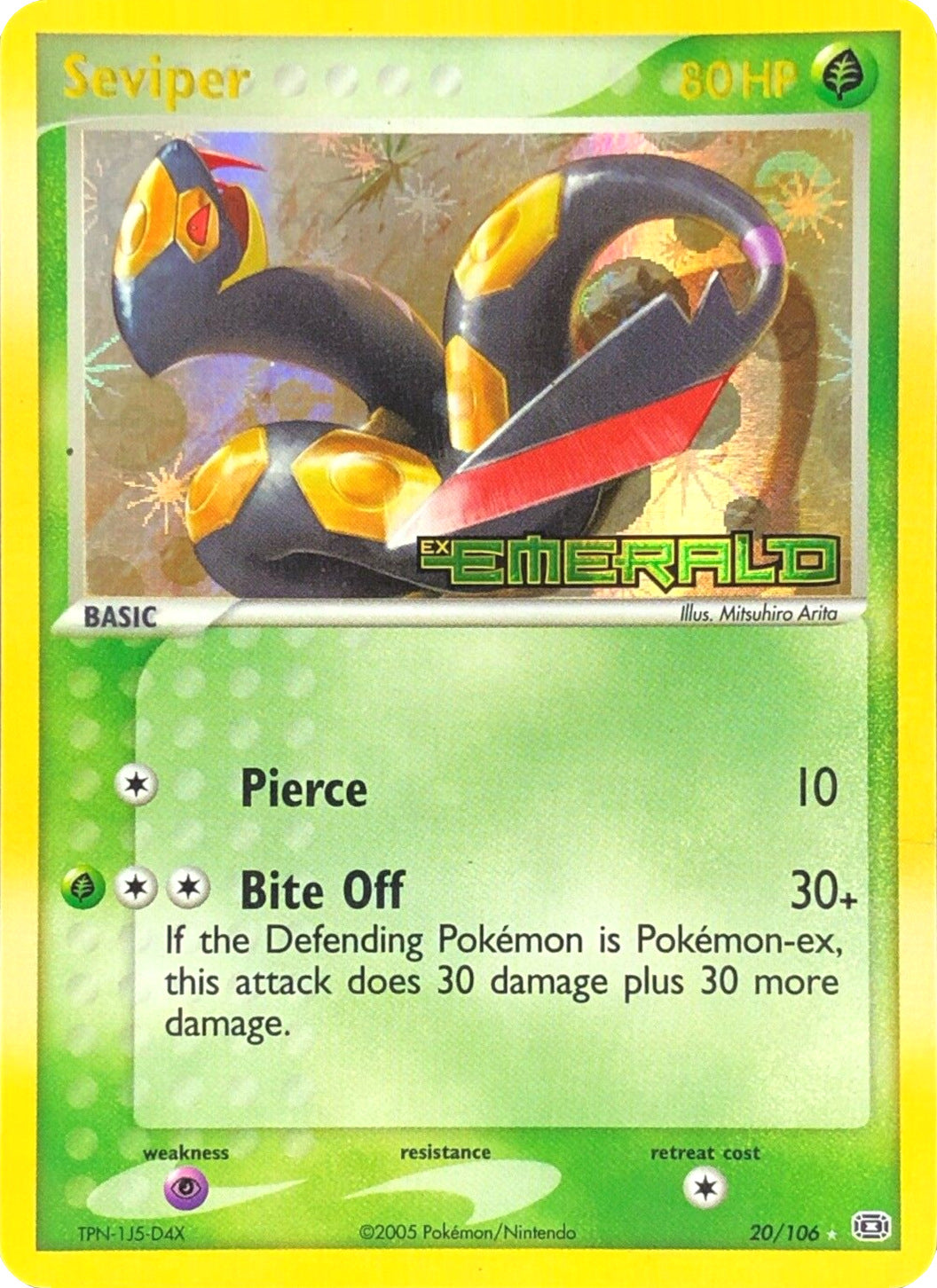 Seviper (20/106) (Stamped) [EX: Emerald] | Clutch Gaming