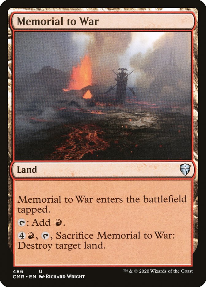 Memorial to War [Commander Legends] | Clutch Gaming