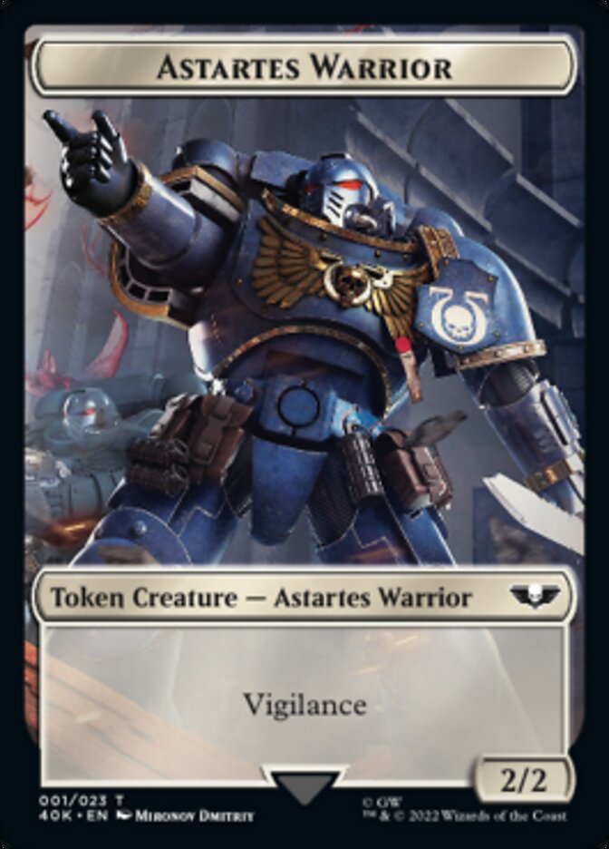 Astartes Warrior // Robot Double-Sided Token (Surge Foil) [Warhammer 40,000 Tokens] | Clutch Gaming