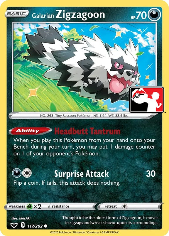 Galarian Zigzagoon (117/202) [Prize Pack Series One] | Clutch Gaming