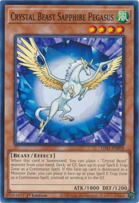 Crystal Beast Sapphire Pegasus [LDS1-EN098] Common | Clutch Gaming