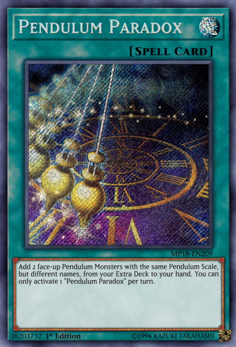 Pendulum Paradox [MP18-EN209] Secret Rare | Clutch Gaming