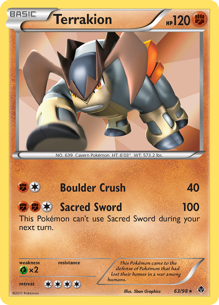 Terrakion (63/98) [Black & White: Emerging Powers] | Clutch Gaming