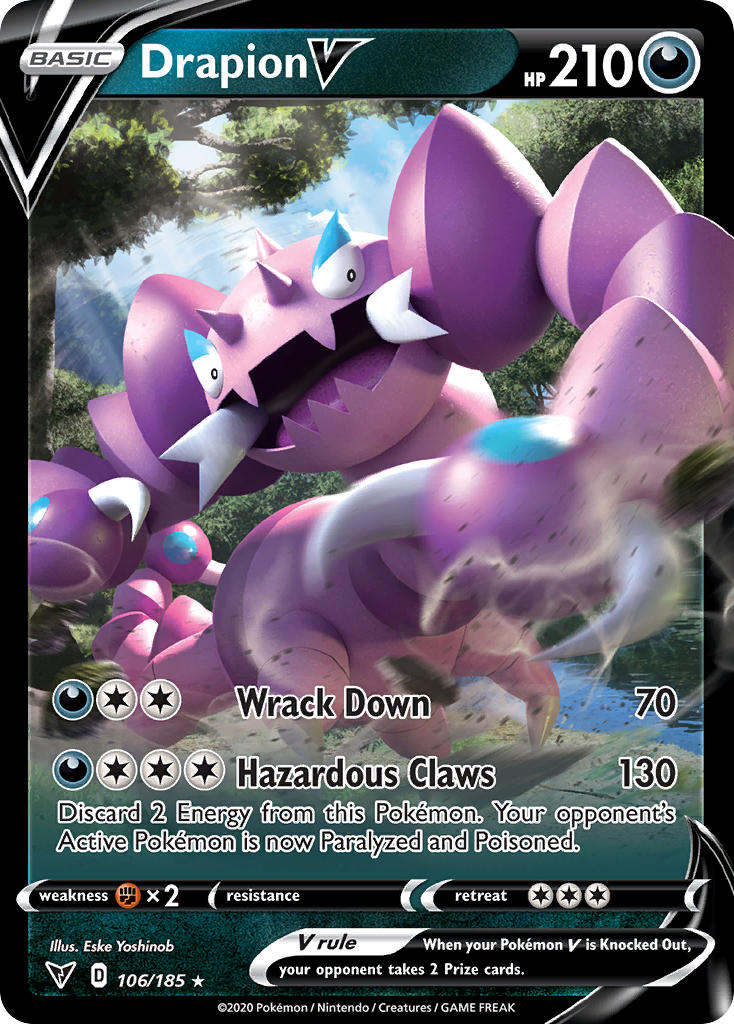 Drapion V (106/185) [Sword & Shield: Vivid Voltage] | Clutch Gaming
