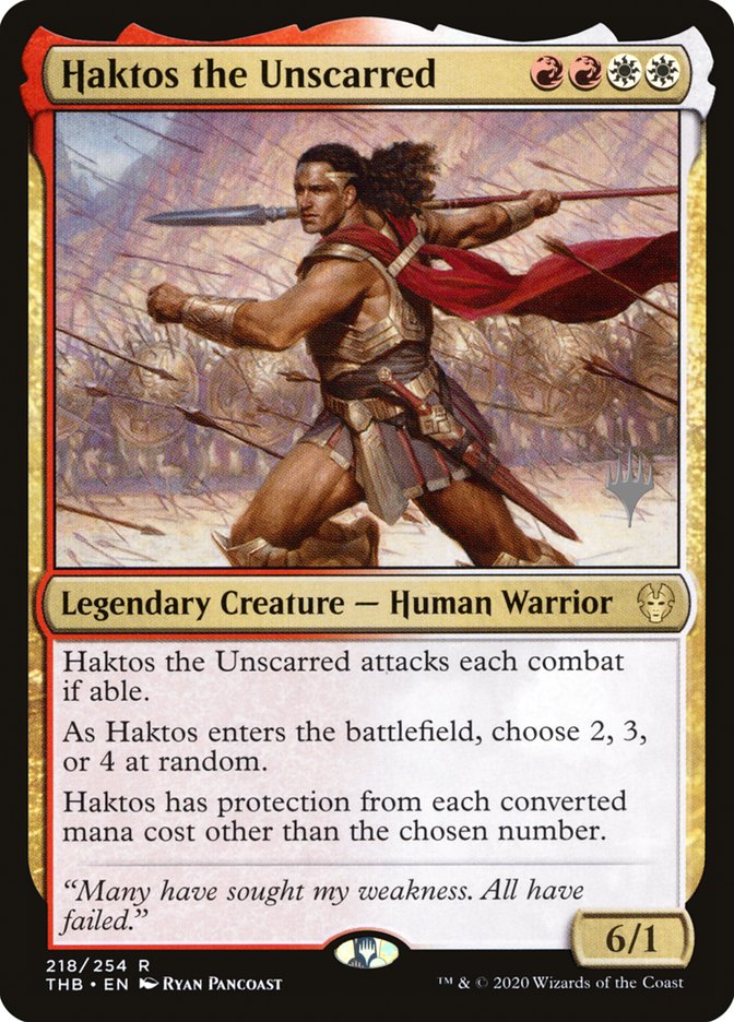 Haktos the Unscarred (Promo Pack) [Theros Beyond Death Promos] | Clutch Gaming