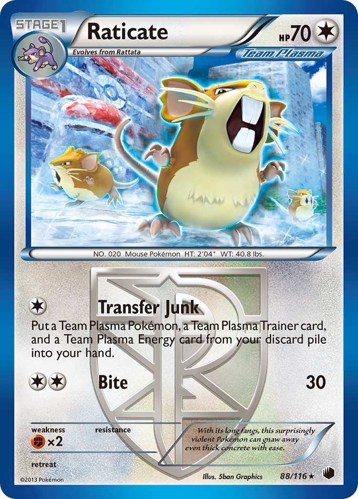 Raticate (88/116) [Black & White: Plasma Freeze] | Clutch Gaming