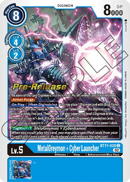 MetalGreymon + Cyber Launcher [BT11-030] [Dimensional Phase Pre-Release Promos] | Clutch Gaming