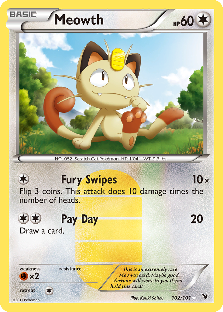 Meowth (102/101) [Black & White: Noble Victories] | Clutch Gaming