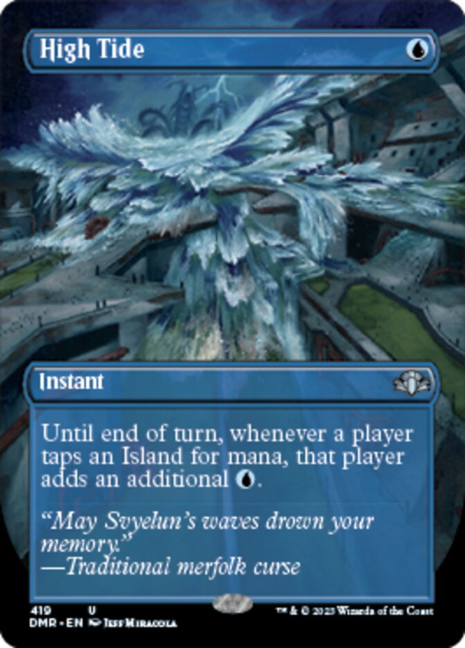 High Tide (Borderless Alternate Art) [Dominaria Remastered] | Clutch Gaming