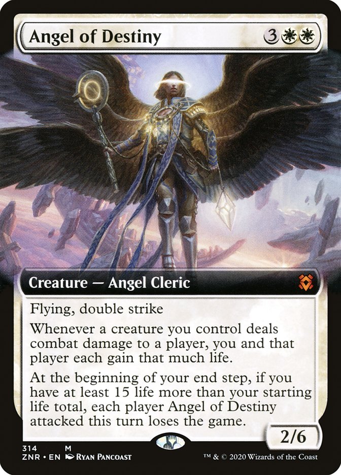 Angel of Destiny (Extended Art) [Zendikar Rising] | Clutch Gaming