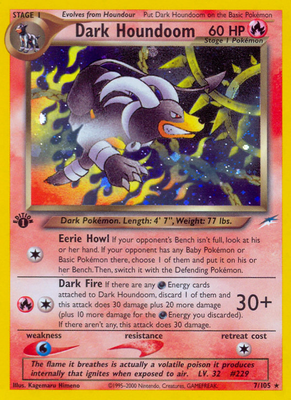 Dark Houndoom (7/105) [Neo Destiny 1st Edition] | Clutch Gaming