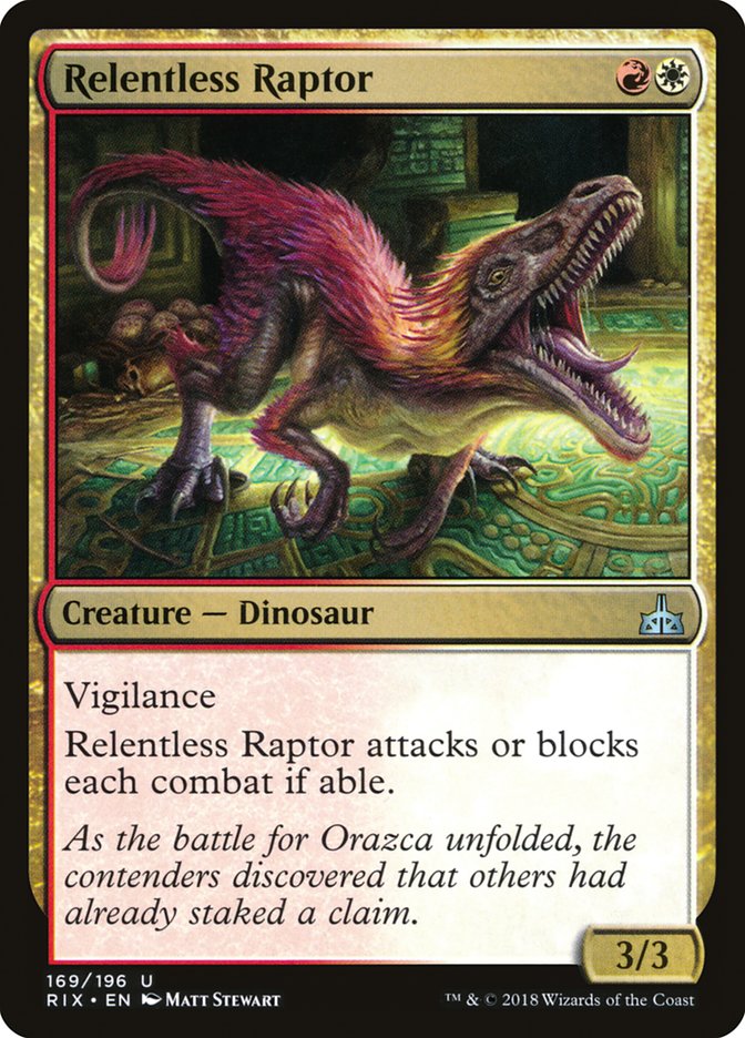 Relentless Raptor [Rivals of Ixalan] | Clutch Gaming