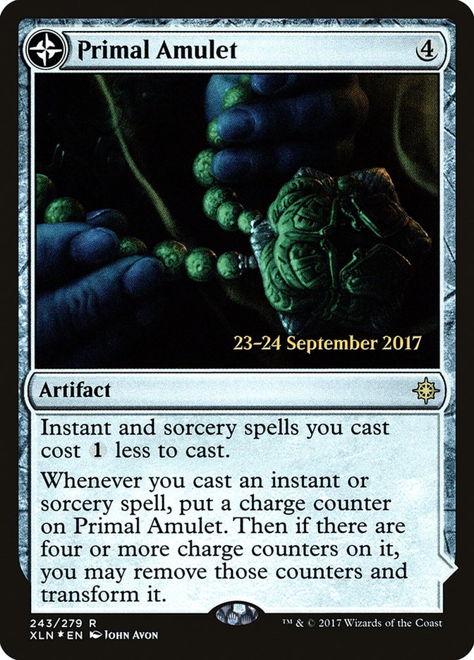 Primal Amulet // Primal Wellspring [Ixalan Prerelease Promos] | Clutch Gaming