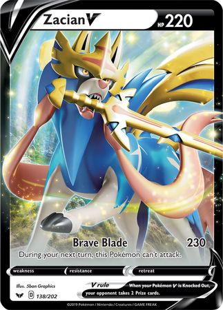 Zacian V (138/202) (Jumbo Card) [Sword & Shield: Base Set] | Clutch Gaming