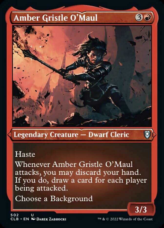 Amber Gristle O'Maul (Foil Etched) [Commander Legends: Battle for Baldur's Gate] | Clutch Gaming