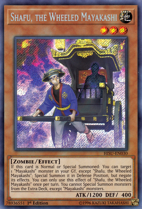 Shafu, the Wheeled Mayakashi [HISU-EN030] Secret Rare | Clutch Gaming