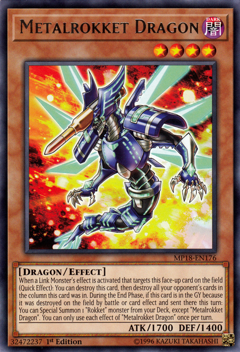 Metalrokket Dragon [MP18-EN176] Rare | Clutch Gaming