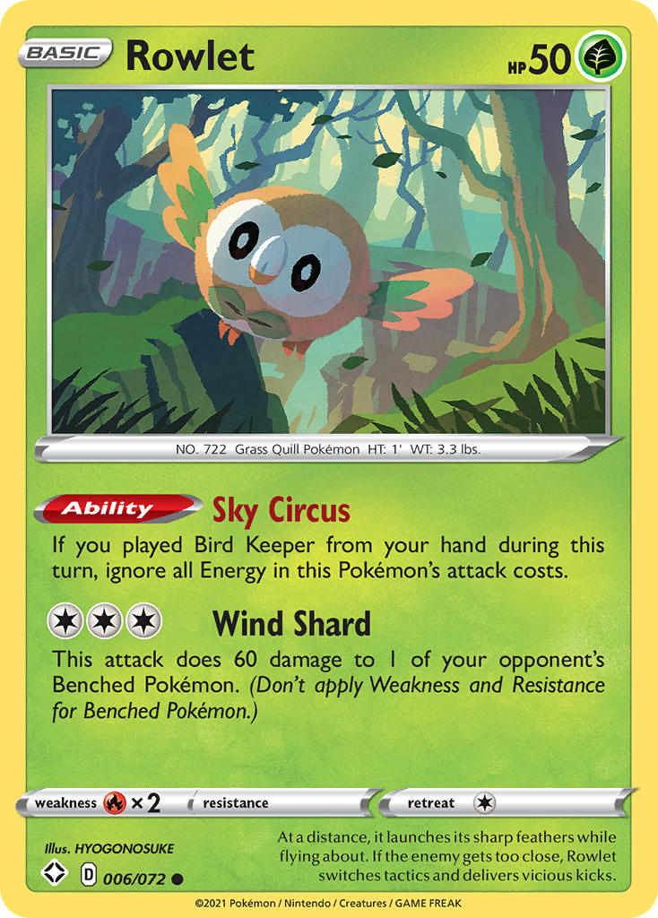 Rowlet (006/072) [Sword & Shield: Shining Fates] | Clutch Gaming