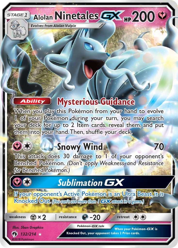 Alolan Ninetales GX (132/214) [Sun & Moon: Lost Thunder] | Clutch Gaming