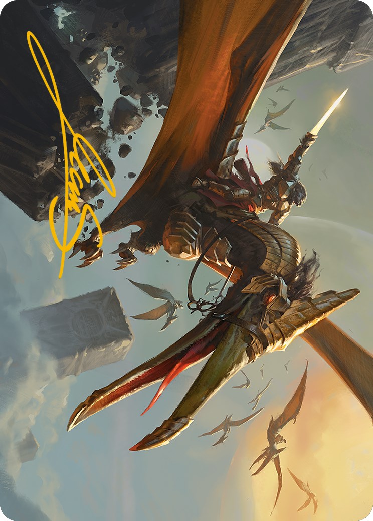 Skyhunter Strike Force Art Card (Gold-Stamped Signature) [Phyrexia: All Will Be One Art Series] | Clutch Gaming