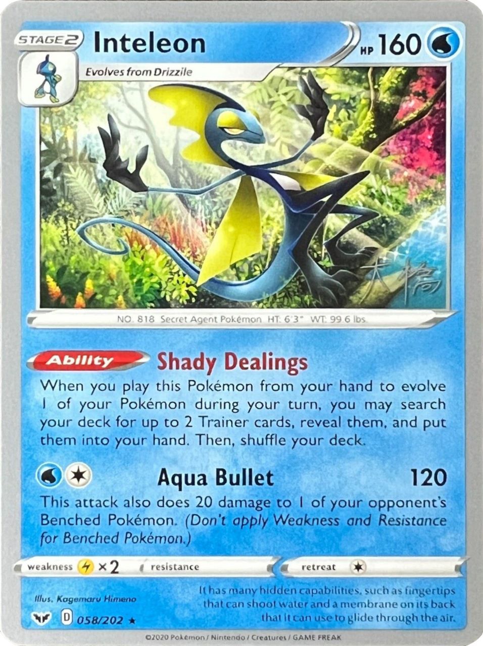 Inteleon (058/202) (Ice Rider Palkia - Rikuto Ohashi) [World Championships 2022] | Clutch Gaming