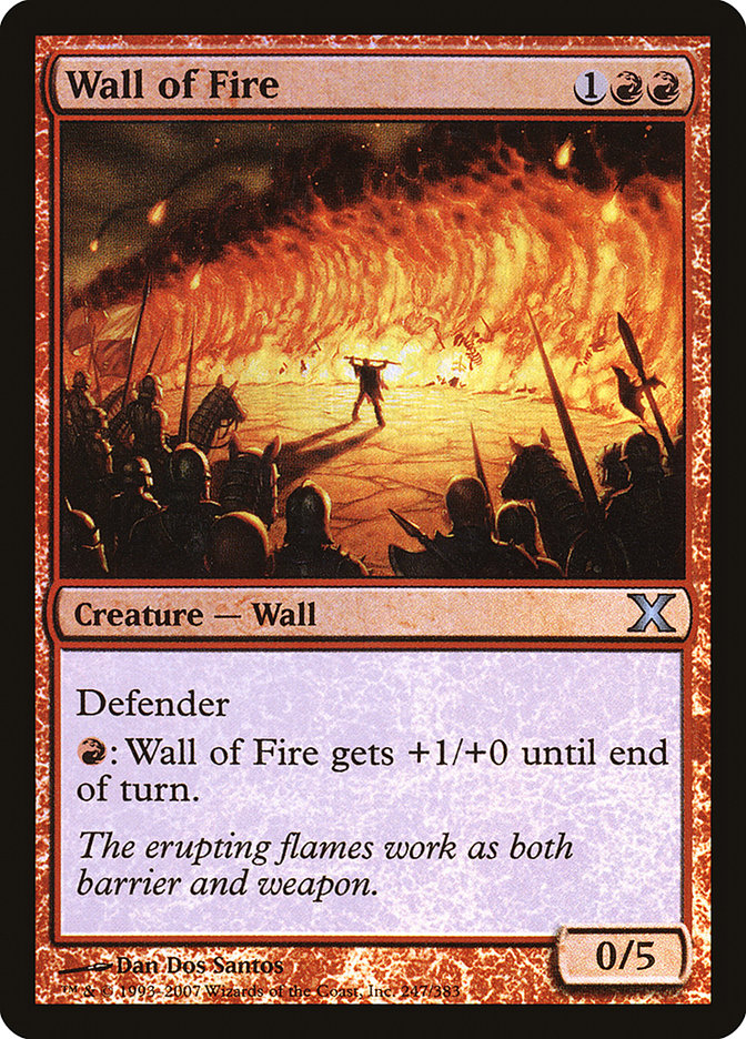 Wall of Fire (Premium Foil) [Tenth Edition] | Clutch Gaming