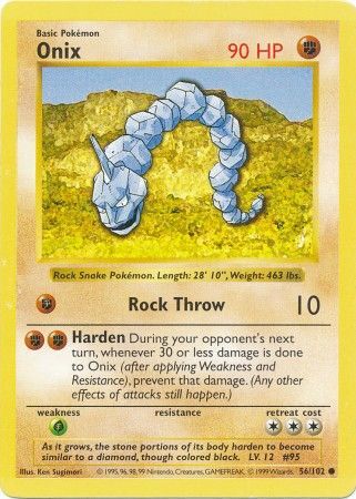 Onix (56/102) [Base Set Shadowless Unlimited] | Clutch Gaming