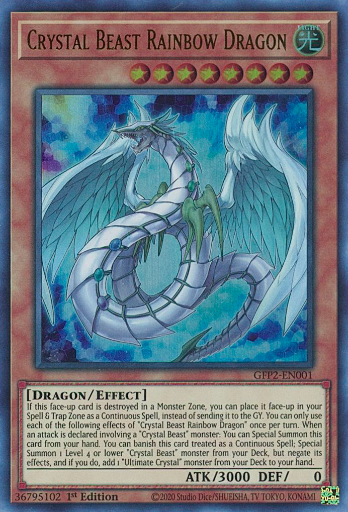 Crystal Beast Rainbow Dragon [GFP2-EN001] Ultra Rare | Clutch Gaming