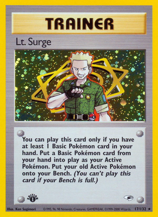 Lt. Surge (17/132) [Gym Heroes 1st Edition] | Clutch Gaming