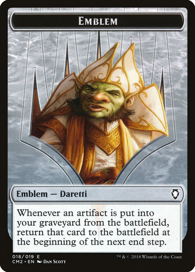 Daretti, Scrap Savant Emblem [Commander Anthology Volume II Tokens] | Clutch Gaming