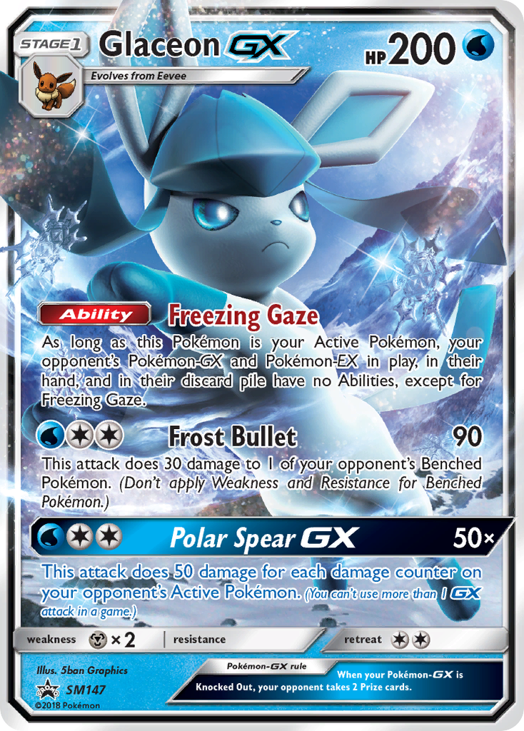 Glaceon GX (SM147) [Sun & Moon: Black Star Promos] | Clutch Gaming