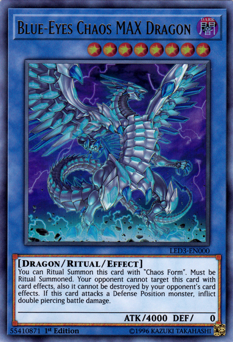 Blue-Eyes Chaos MAX Dragon [LED3-EN000] Ultra Rare | Clutch Gaming