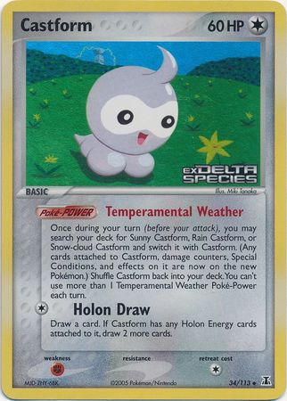 Castform (34/113) (Stamped) [EX: Delta Species] | Clutch Gaming