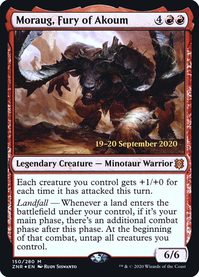 Moraug, Fury of Akoum [Zendikar Rising Prerelease Promos] | Clutch Gaming