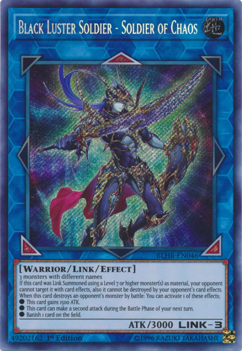 Black Luster Soldier - Soldier of Chaos [BLHR-EN046] Secret Rare | Clutch Gaming