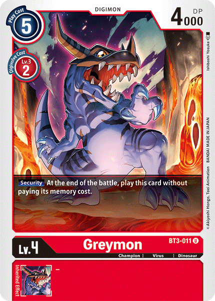 Greymon [BT3-011] [Release Special Booster Ver.1.5] | Clutch Gaming