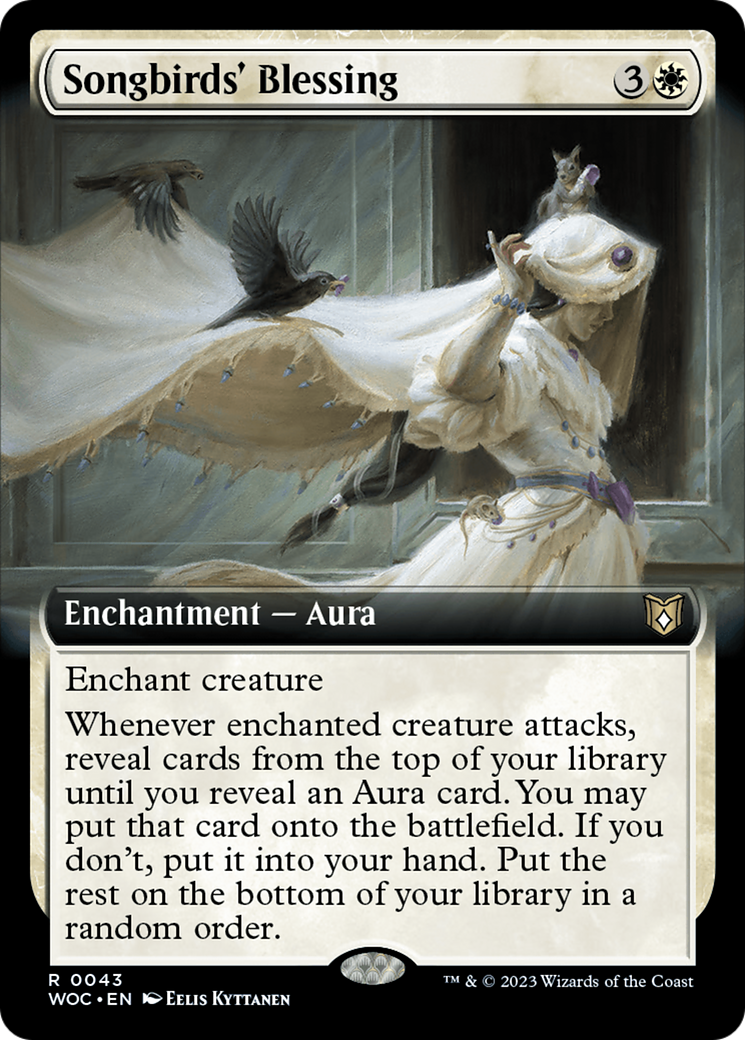 Songbirds' Blessing (Extended Art) [Wilds of Eldraine Commander] | Clutch Gaming