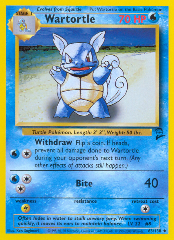 Wartortle (63/130) [Base Set 2] | Clutch Gaming