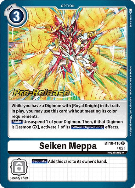 Seiken Meppa [BT10-110] [Xros Encounter Pre-Release Cards] | Clutch Gaming