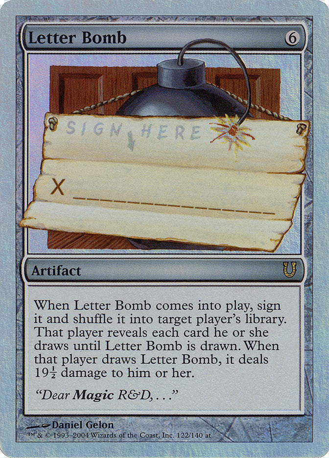 Letter Bomb (Alternate Foil) [Unhinged] | Clutch Gaming