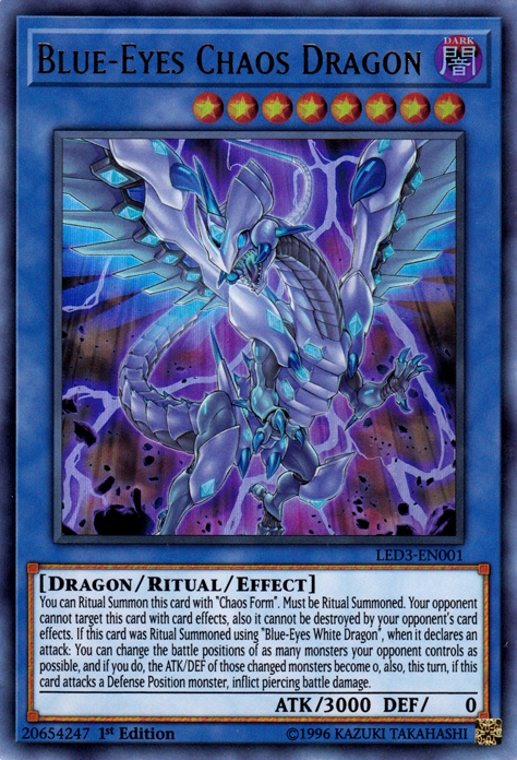 Blue-Eyes Chaos Dragon [LED3-EN001] Ultra Rare | Clutch Gaming