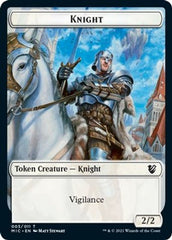 Wolf // Knight Double-Sided Token [Innistrad: Midnight Hunt Commander Tokens] | Clutch Gaming