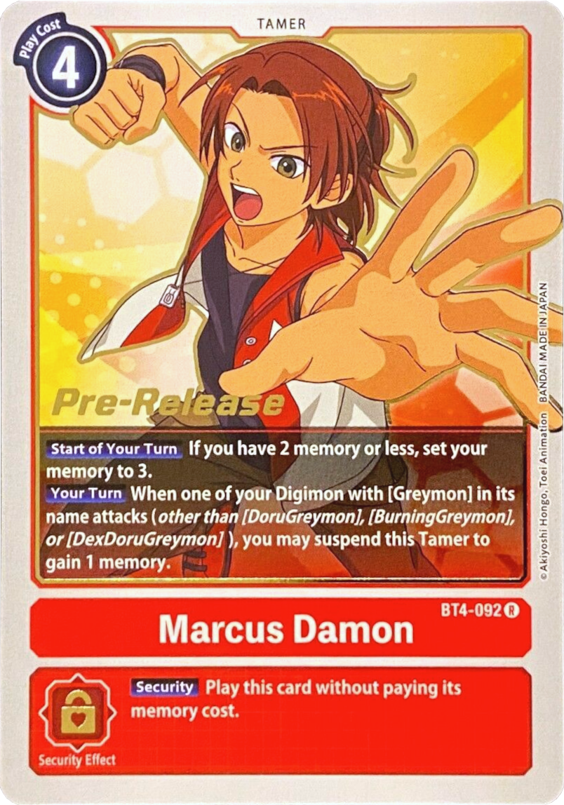 Marcus Damon [BT4-092] [Great Legend Pre-Release Promos] | Clutch Gaming