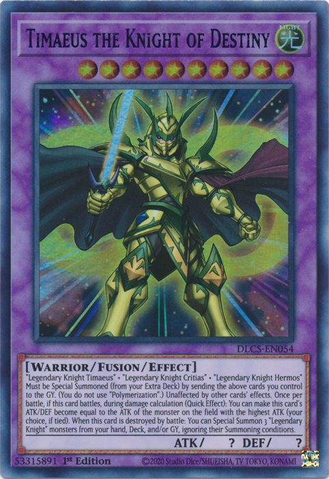 Timaeus the Knight of Destiny (Blue) [DLCS-EN054] Ultra Rare | Clutch Gaming