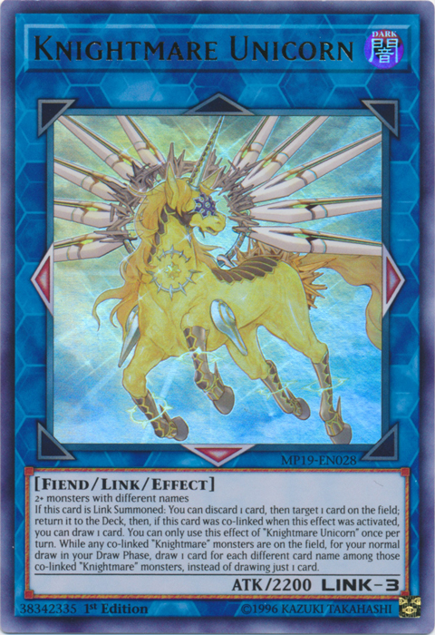 Knightmare Unicorn [MP19-EN028] Ultra Rare | Clutch Gaming