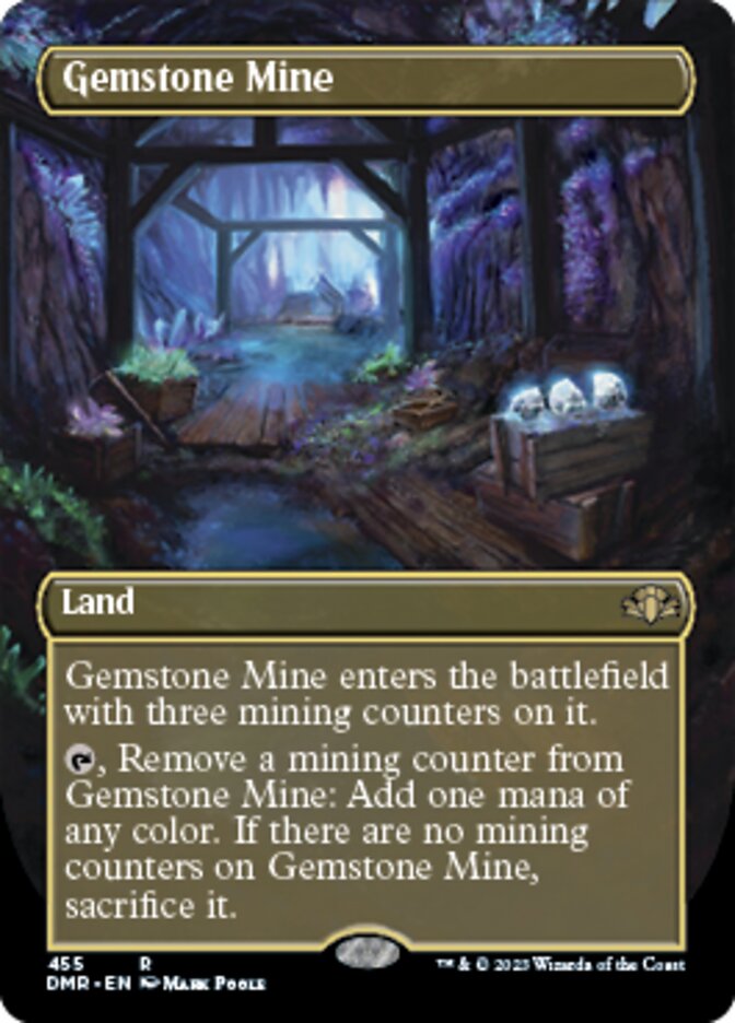 Gemstone Mine (Borderless Alternate Art) [Dominaria Remastered] | Clutch Gaming