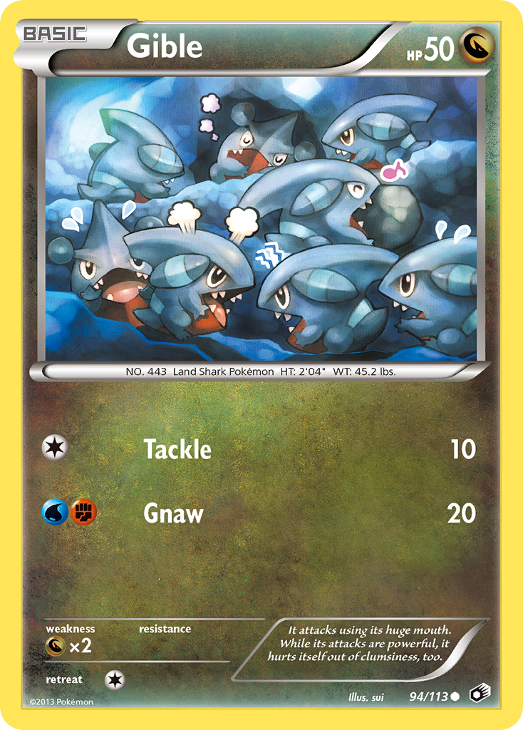 Gible (94/113) [Black & White: Legendary Treasures] | Clutch Gaming